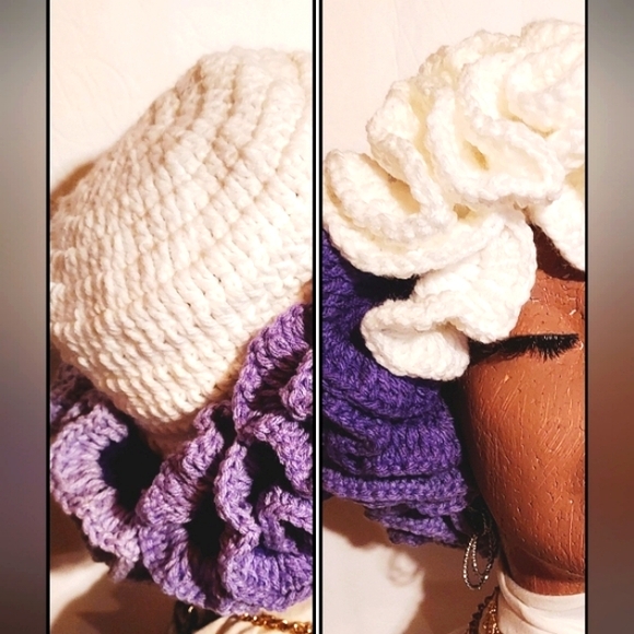 #L❤️VE HANDMADE. Crochet Ruffle HAT - Picture 4 of 7